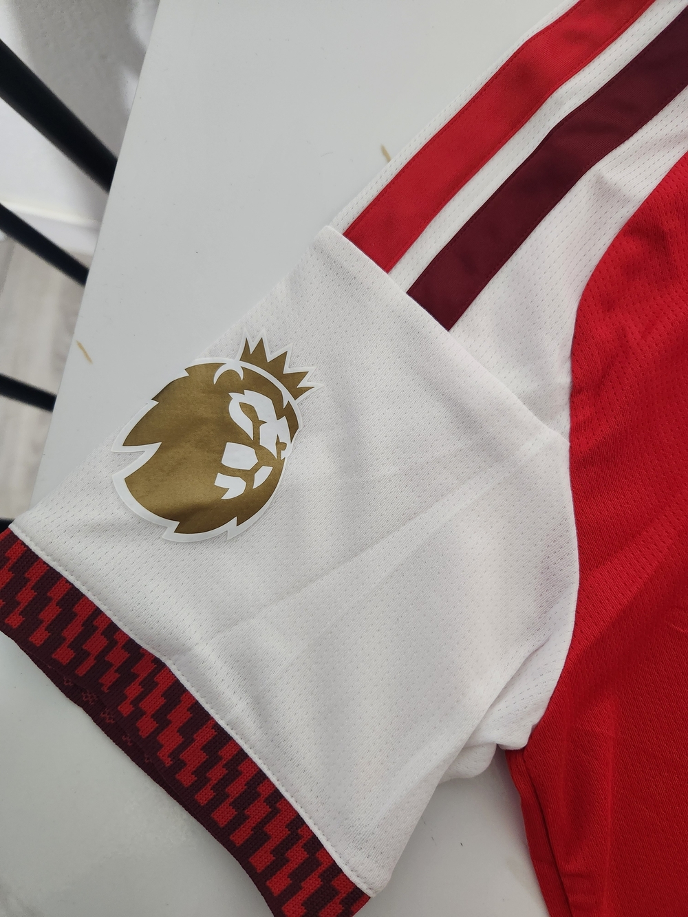 adidas Arsenal Red and White Men's Football Jersey - Picture 5 of 8